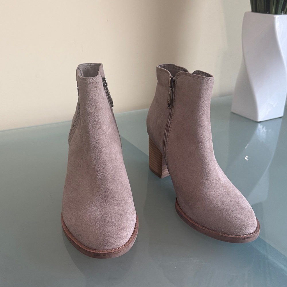Western Booties Blondo Nina Waterproof Suede LEATHER Ankle Boots Size 9